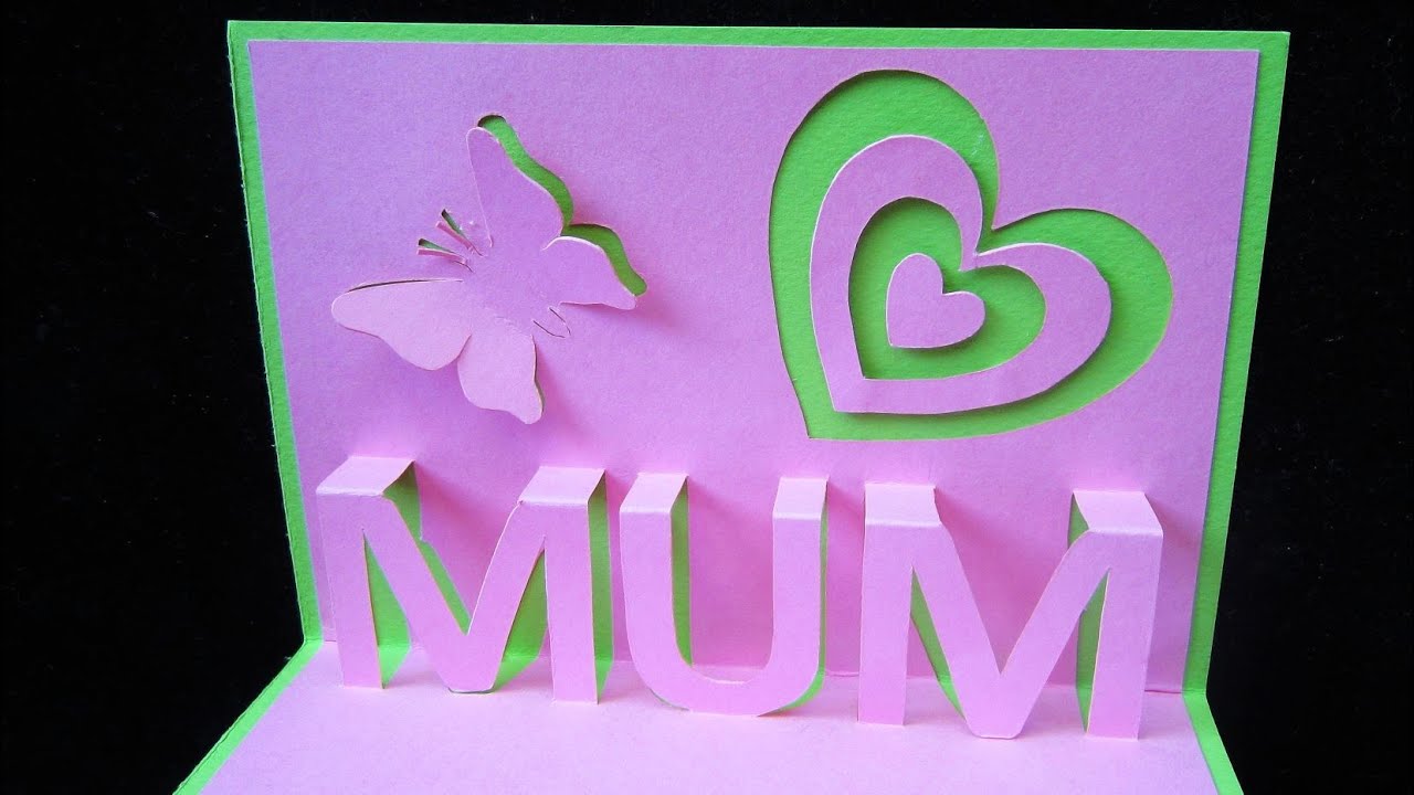 Mother's day pop up card - learn how to make a popup card as a gift for