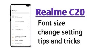 Realme C20 , Font size change How to change