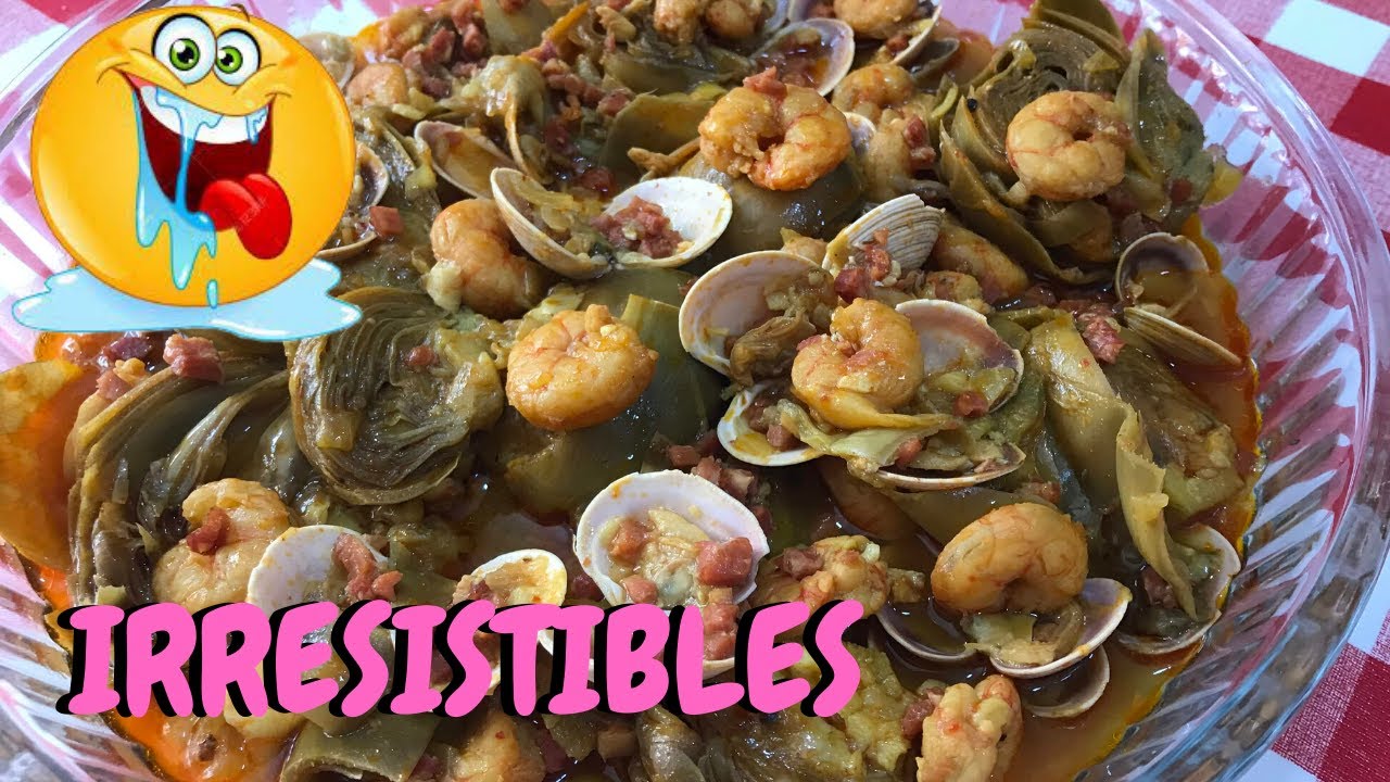 Como HACER ALCACHOFAS con GAMBAS y ALMEJAS | Alcachofas con Gambas y Jamón