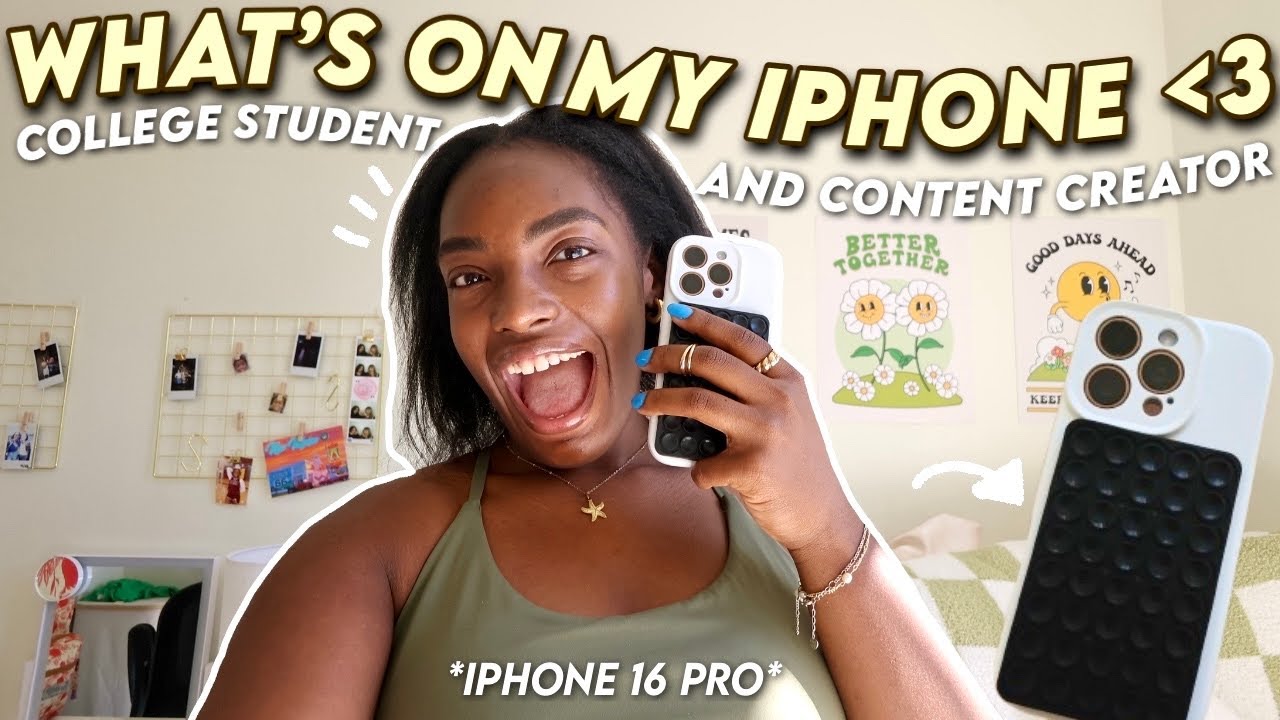 What’s on My iPhone 16 Pro 2025 | Apps I Use as a College Student + Content Creator 📱✨