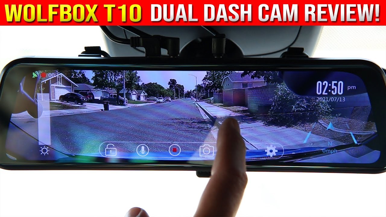 WOLFBOX G890 3 Channel Mirror Dash Cam with GPS