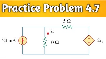Practice Problem 4.7 | Use source transformation to find ix in the circuit | in Urdu & Hindi .
