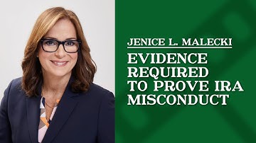 What evidence is necessary to prove misconduct related to self-directed IRAs? | Jenice L. Malecki