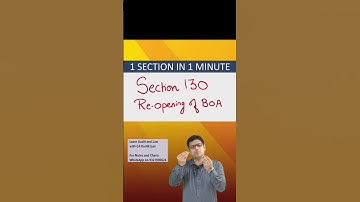 Section 130 – Reopening of Accounts Explained Fast!