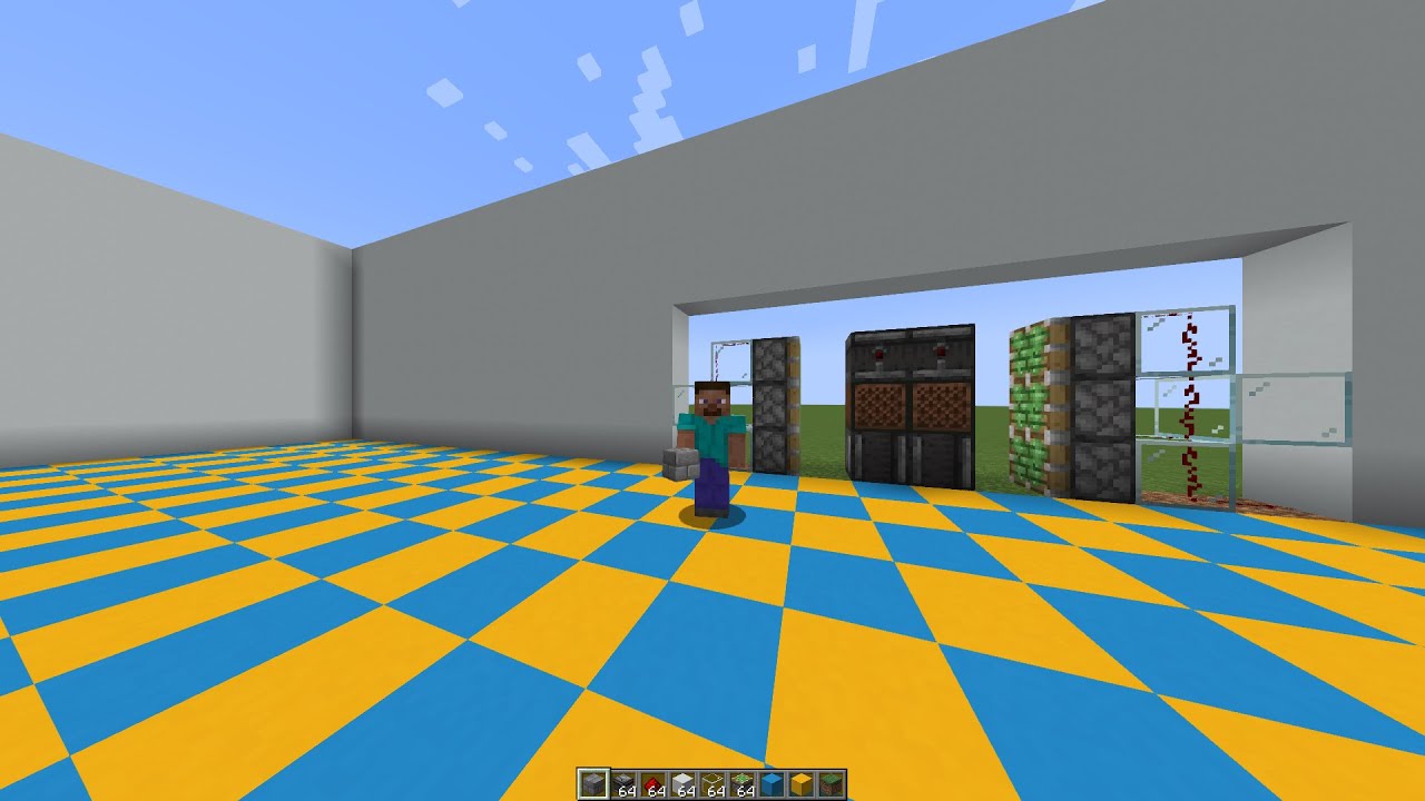 Making A Minecraft Automatic Door ll Tutorial (No Voice) - YouTube