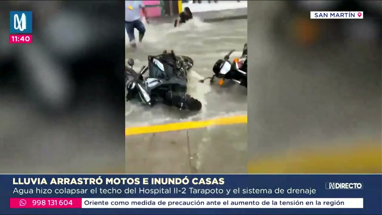 14 01 2026 C8 LLUVIA TORRENCIAL INUNDO CALLES DE TARAPOTO Y AFECTO SISTEMA DE DRENAJE