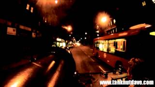 Driving through London at night in a Tank