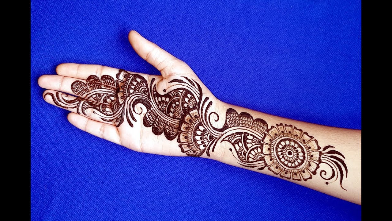 Full hand shaded Arabic Mehndi designs ||Simple /Easy mehendi ...