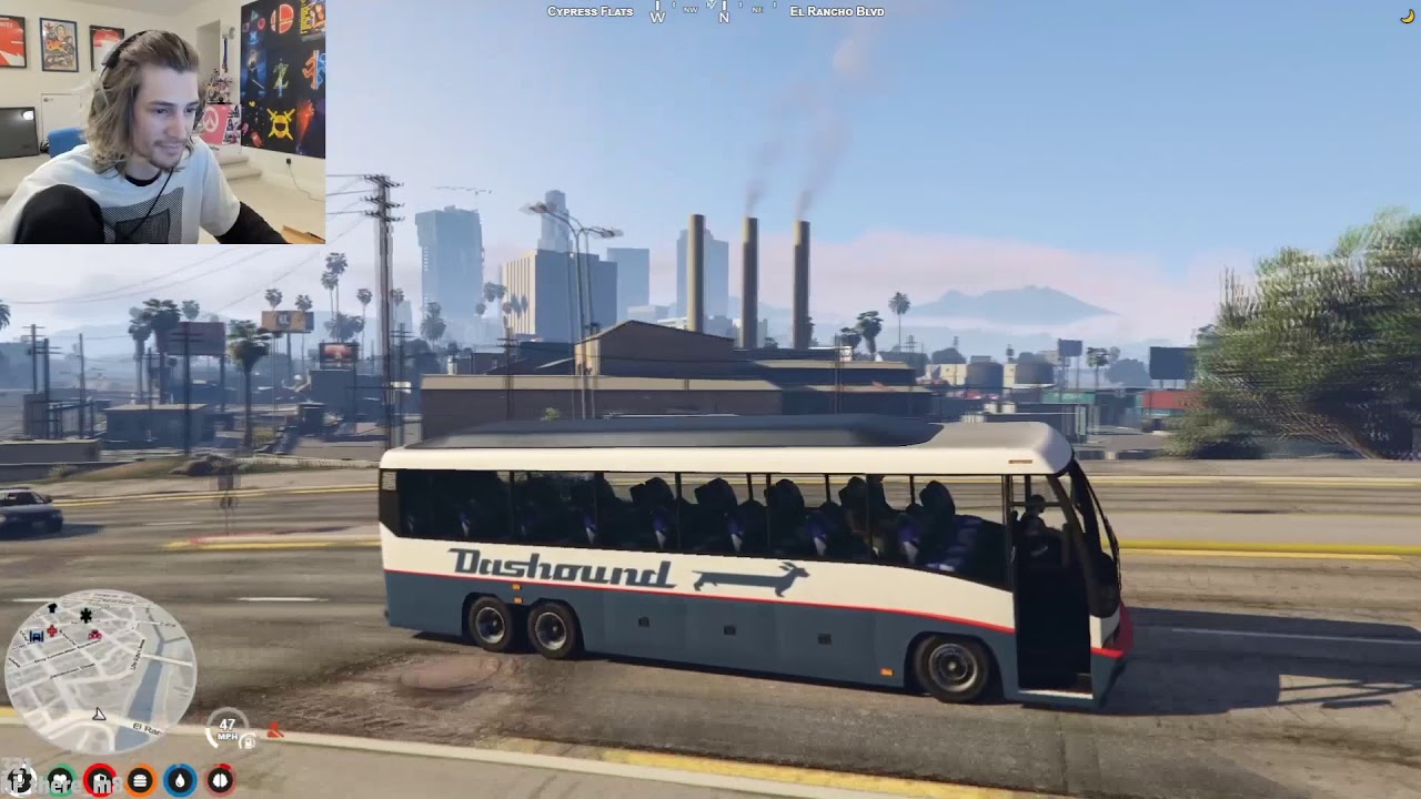 xQc, Dundee, and Benji EPIC BUS Police Chase