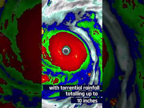 Super Typhoon Bavi striking the Mariana Islands tonight