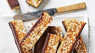 raw choc peanut slice | donna hay