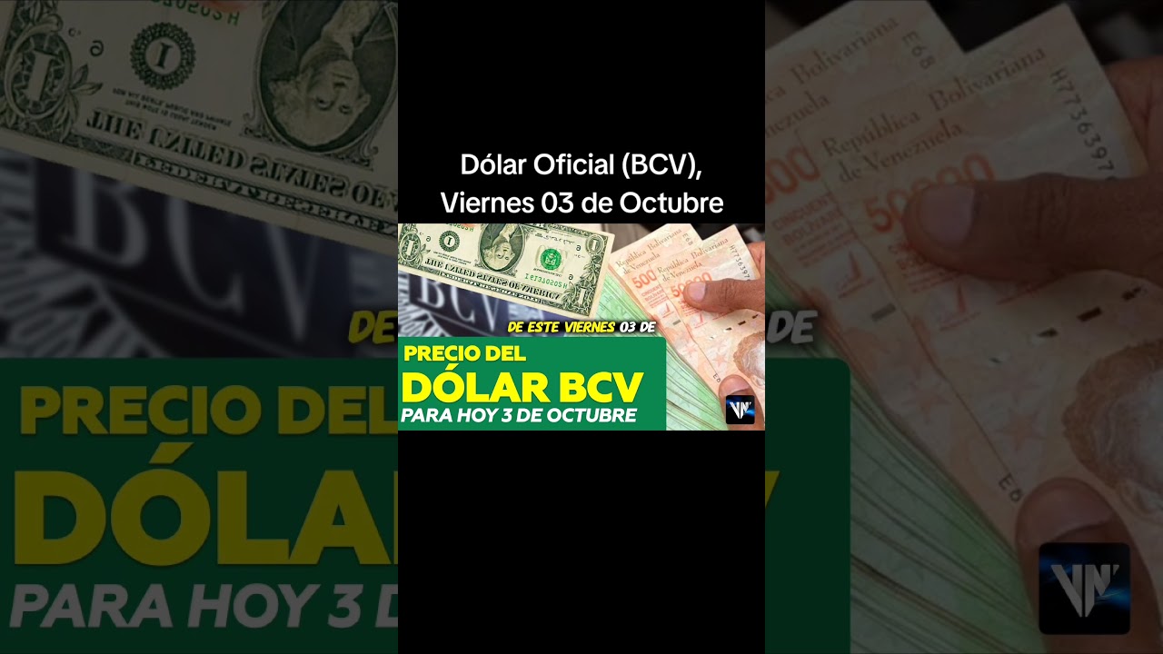 Dólar Oficial (BCV), Viernes 03 de Octubre