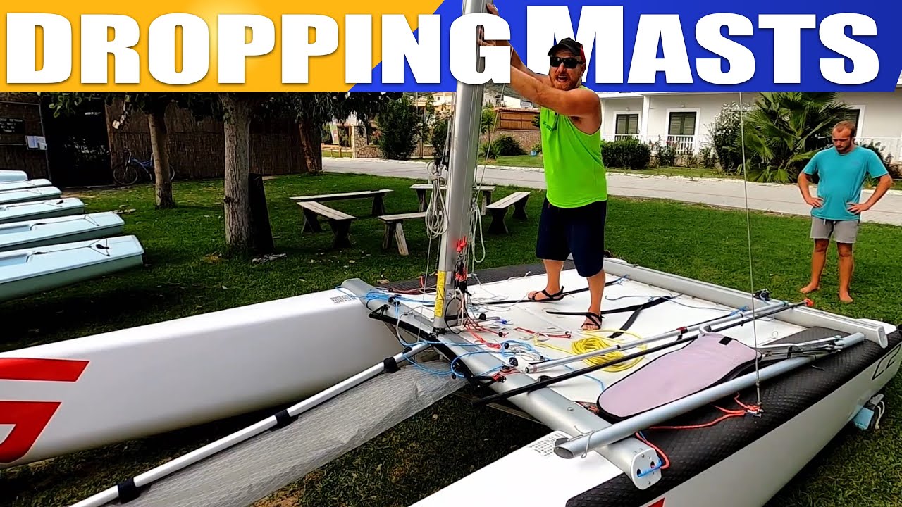 Can you drop 15 masts in 15 minutes  Hobie Cat, Tornado and Goodall Design C2 Catamarans