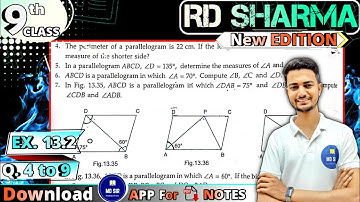 Exercise 13.2 Q4 to Q9 | RD Sharma Class 9 | Chapter 13 Quadrilaterals | CBSE | MD Sir 9