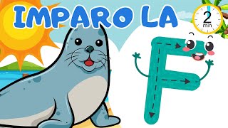 LA LETTERA F - LETTERE DELL'ALFABETO - CONSONANTI - VIDEO EDUCATIVO PER BAMBINI - NOMI - LESSICO