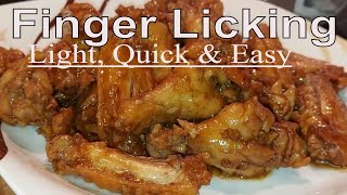 NO FLOUR, NO DEEP FRY LIP SMACKING SOY SAUCE CHICKEN WINGS; READY IN 20 MINUTES.