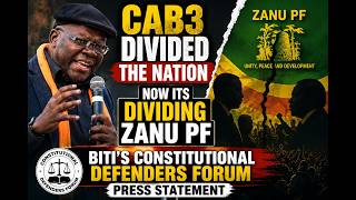 🎥 CAB3 Divided the Nation, Now It's Dividing ZANU PF | Biti's CDF Presser
