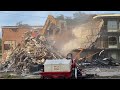 WATCH NOW: Demolition crews Tuesday began to tear down the former Palmetto Inn and Suites on John C.