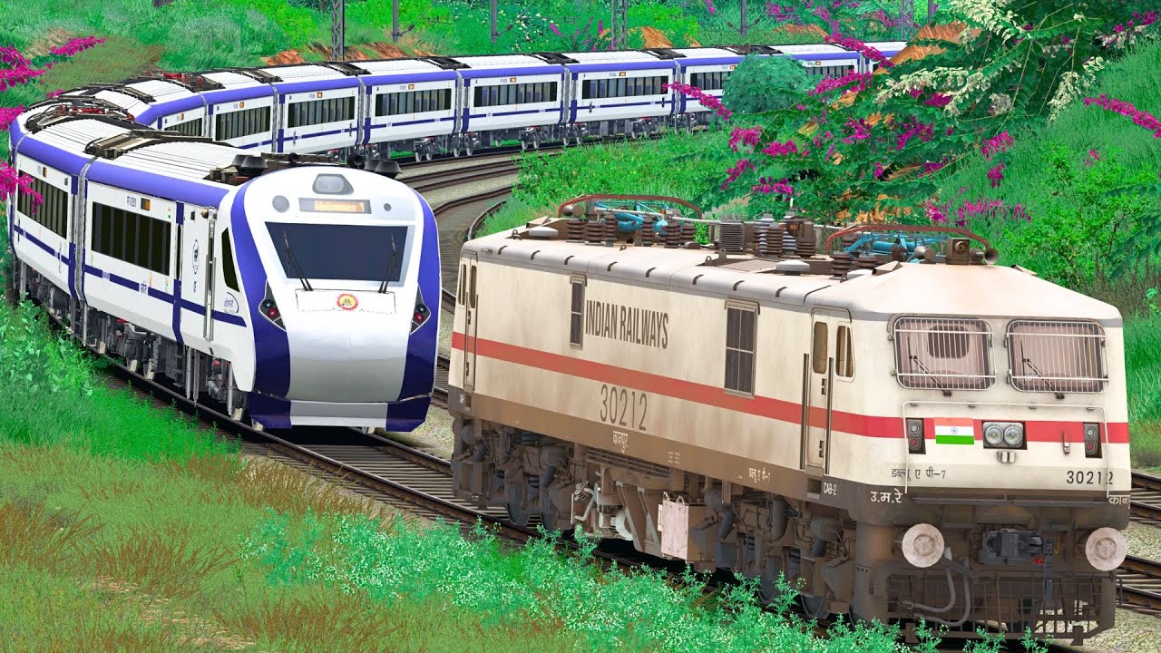 WAP7 SHUNT VANDE BHARAT EXPRESS TRAIN | BUMPY RAILROAD | Train Simulator | Railworks | NTG GAMING
