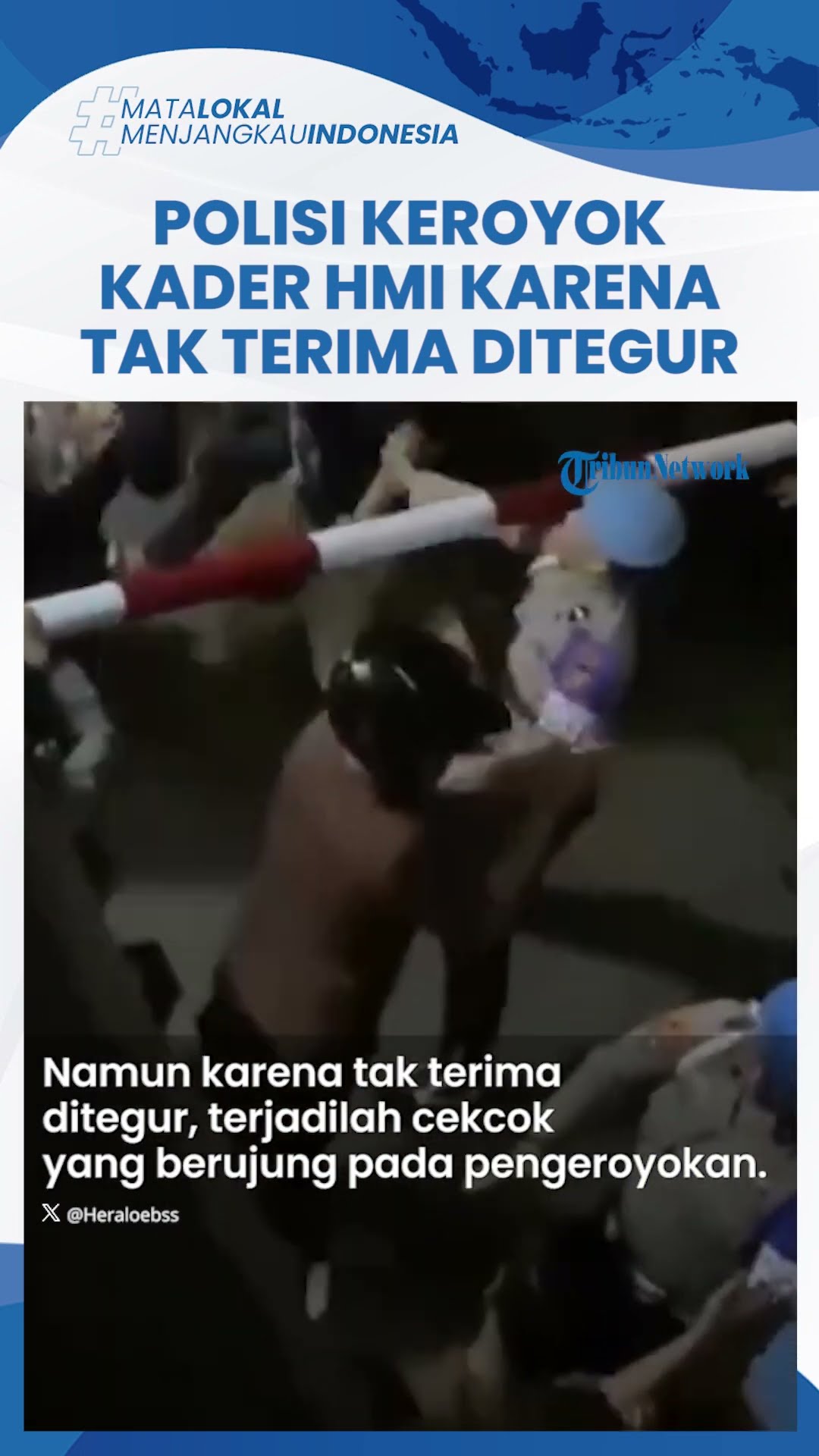 Tak Terima Ditegur saat Apel Pacar di Asrama Putri, Sejumlah Polisi Keroyok Kader HMI di Mamuju