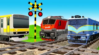 【踏切アニメ】電車が速すぎて危険すぎる 🚍 Fumikiri 3D Railroad Crossing Animation