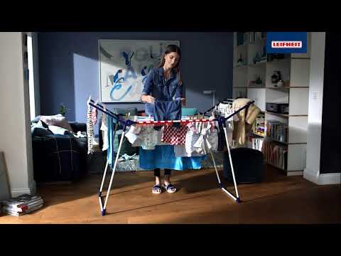 lager bleek Socialistisch Leifheit Standing dryer Pegasus 200 Solid Deluxe Mobile - YouTube