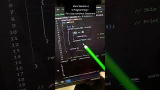 🔁 Short Revision | C Programming – For Loop continue Statement #CProgramming #LearnToCode