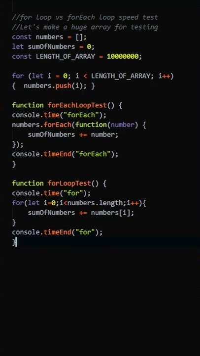 Javascript for loop vs forEach loop, which one is faster? for loop vs ...