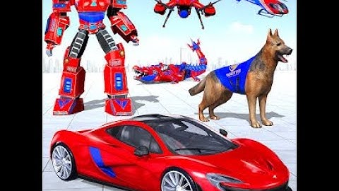 Police Dog Drone Robot Car - Android  Gameplay