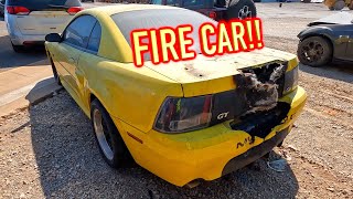 I Found a Burnt Down Mustang GT at Copart! It has a Surprise Inside!!