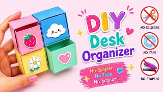 Diy organizer box | how to make easy paper craft for kids | No glue no scissors craft