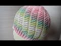 Шапка диагональным узором крючком. Crochet hat