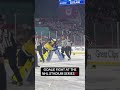 On the ice for a goalie fight 😱