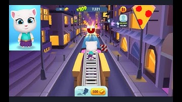 Cool Fullsceen Reverse Gameplay HD - Talking Tom Gold Run (Neon Angela Episode 2).