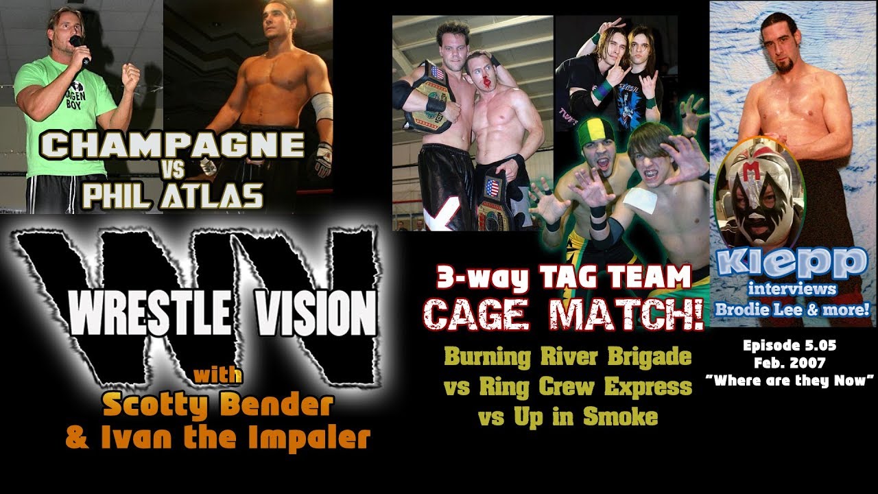 Wrestlevision - Full Episode -  3-Way Tag Team Cage Match