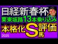 【日経新春杯2025予想・有力馬解説・外厩】栗東坂路13本乗り込み本格化S評価馬！ヴェルトライゼンデ、ヴェローチェエラ、ホールネス、メイショウタバルなど参戦。
