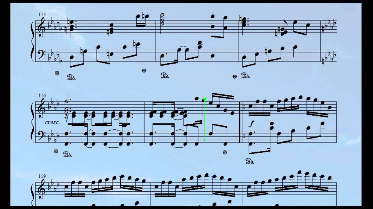 ピアノ楽譜で The Sky of Sadness (Long Version) (猫叉Master / pop'n
