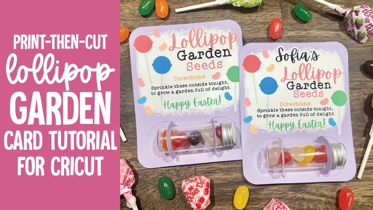 Easter Lollipop Garden Printable Card Easter Tradition Planting Jelly