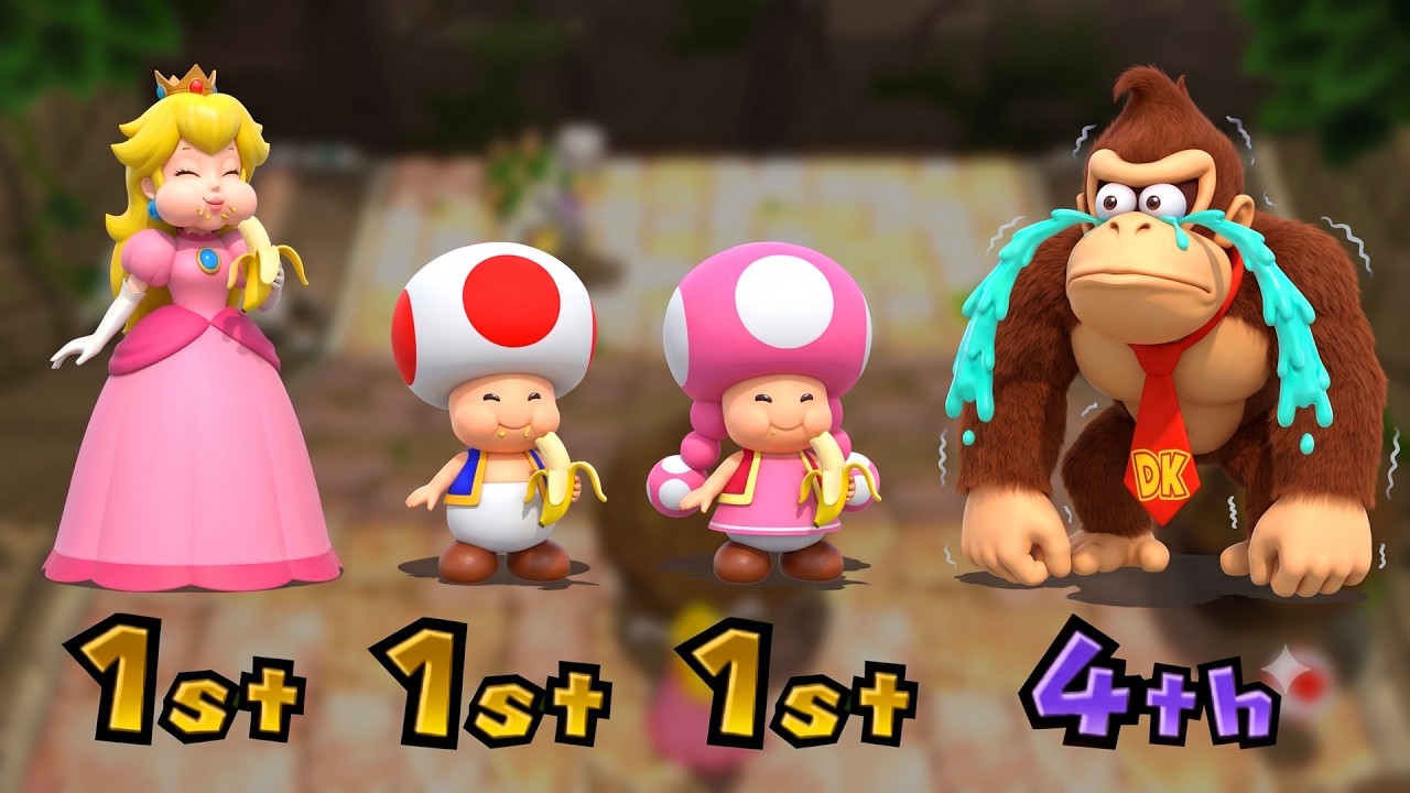 マリオパーティ Wii＋Jamboree】3対1ミニゲーム全部！ピーチ＆キノピオ