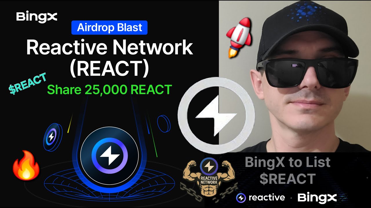 $REACT - REACTIVE NETWORK TOKEN CRYPTO COIN HOW TO BUY REACT BLOCKCHAIN  REACTVM BINGX STAKING STAKE