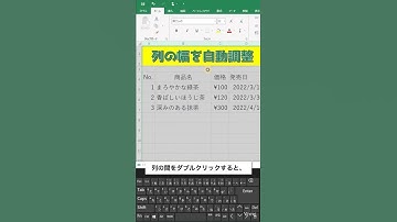 列の幅を簡単に自動調整【エクセル】 #shorts