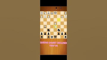 HUMILIATING !!! QUEENS GAMBIT DECLINED CHESS TRAP #4 #shorts #queensgambitdeclined #carlsen #caruana