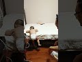 Dad Teaches Baby How to Get Down from the Bed #shorts