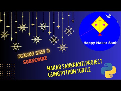 Makar Sankranti Kite using python | Happy Makar Sankranti drawing using python graphics