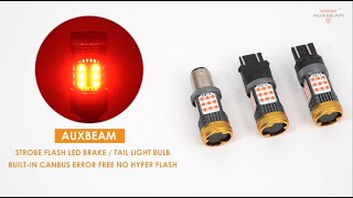 Auxbeam® 3157 Red Strobe CANBUS LED Brake Lights Tail Lights Error Free No Flicker