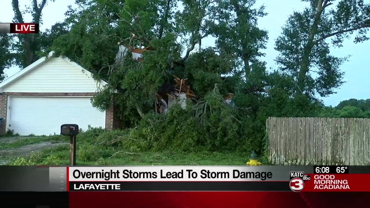 Severe weather overnight leads to storm damage in parts of Lafayette ...