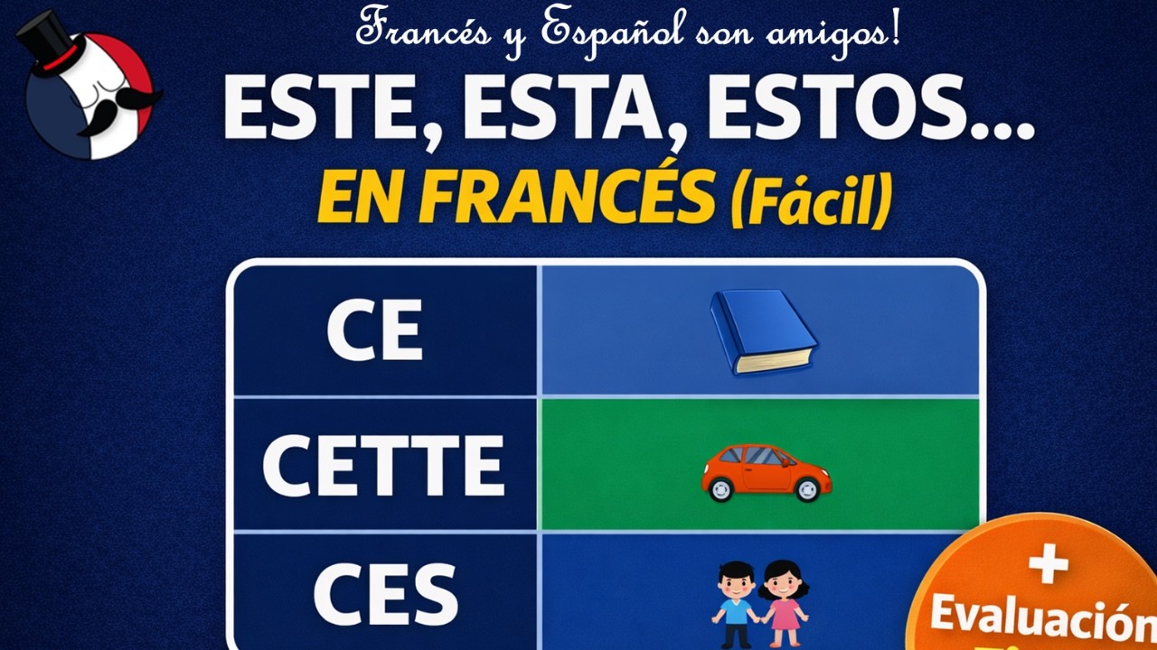 Cómo decir ESTE, ESTA y ESTOS en francés 🇫🇷 (Ce, Cet, Cette, Ces)