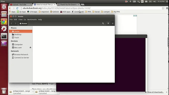 install latest eclipse and create a launcher in ubuntu 14.04