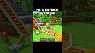 Mi hijo pierde el bus en Minecraft 😱