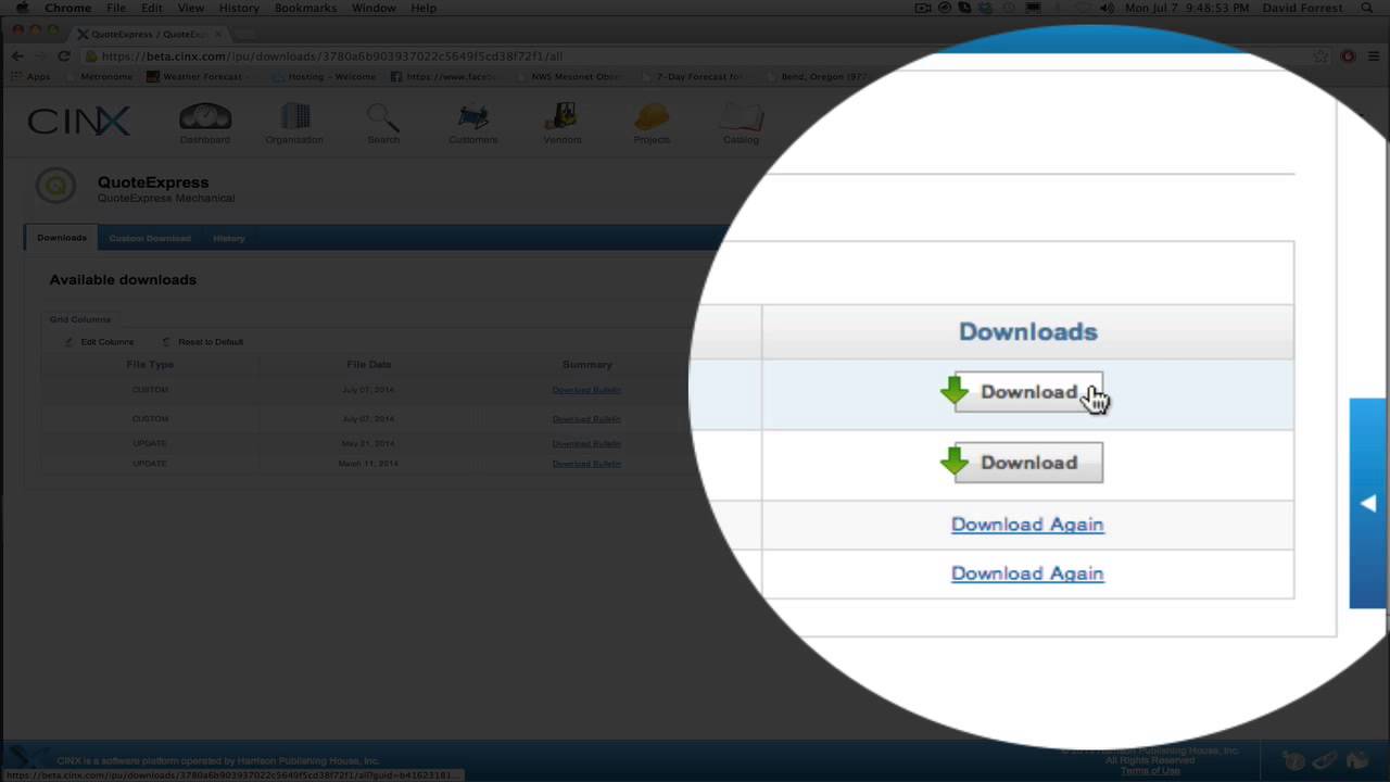 CINX Downloading an Update or Initial Load - YouTube